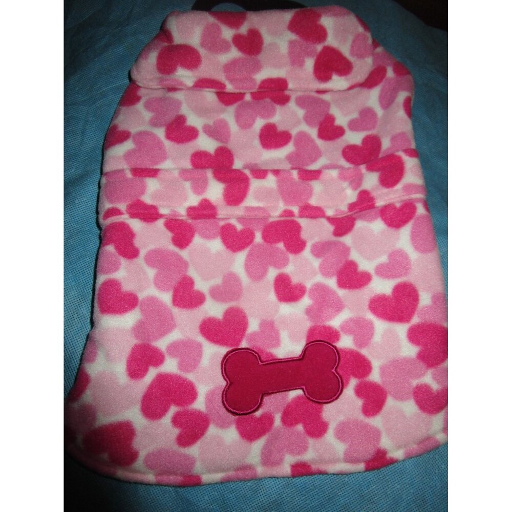 NWT East Side Collection Heart Fleece Jacket Dog Pink Dog Puppy Coat Small/Med